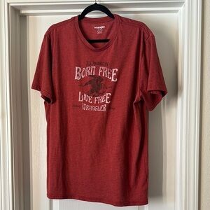 Wrangler Men's Red Graphic T-Shirt
